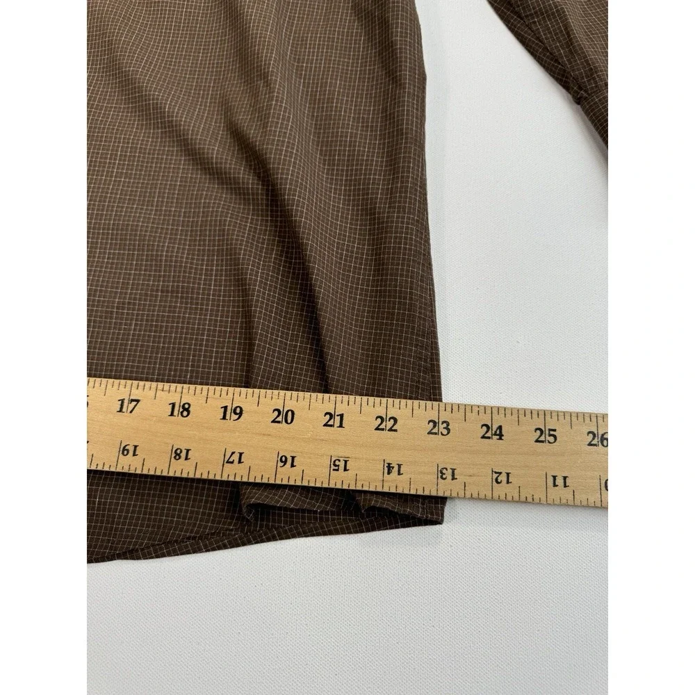 Panhandle Slim Mens 16.5 33 Pearl Snap Western Shirt Brown Plaid Cowboy 30S0004